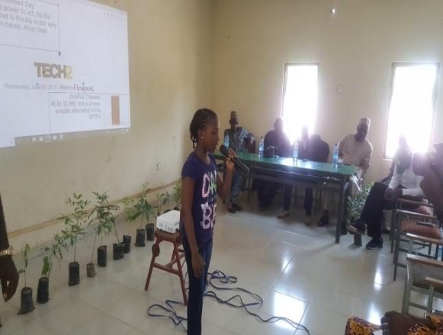 Climate Smart Kids members make a joint statement, World Earth Day 2022, AUN Yola