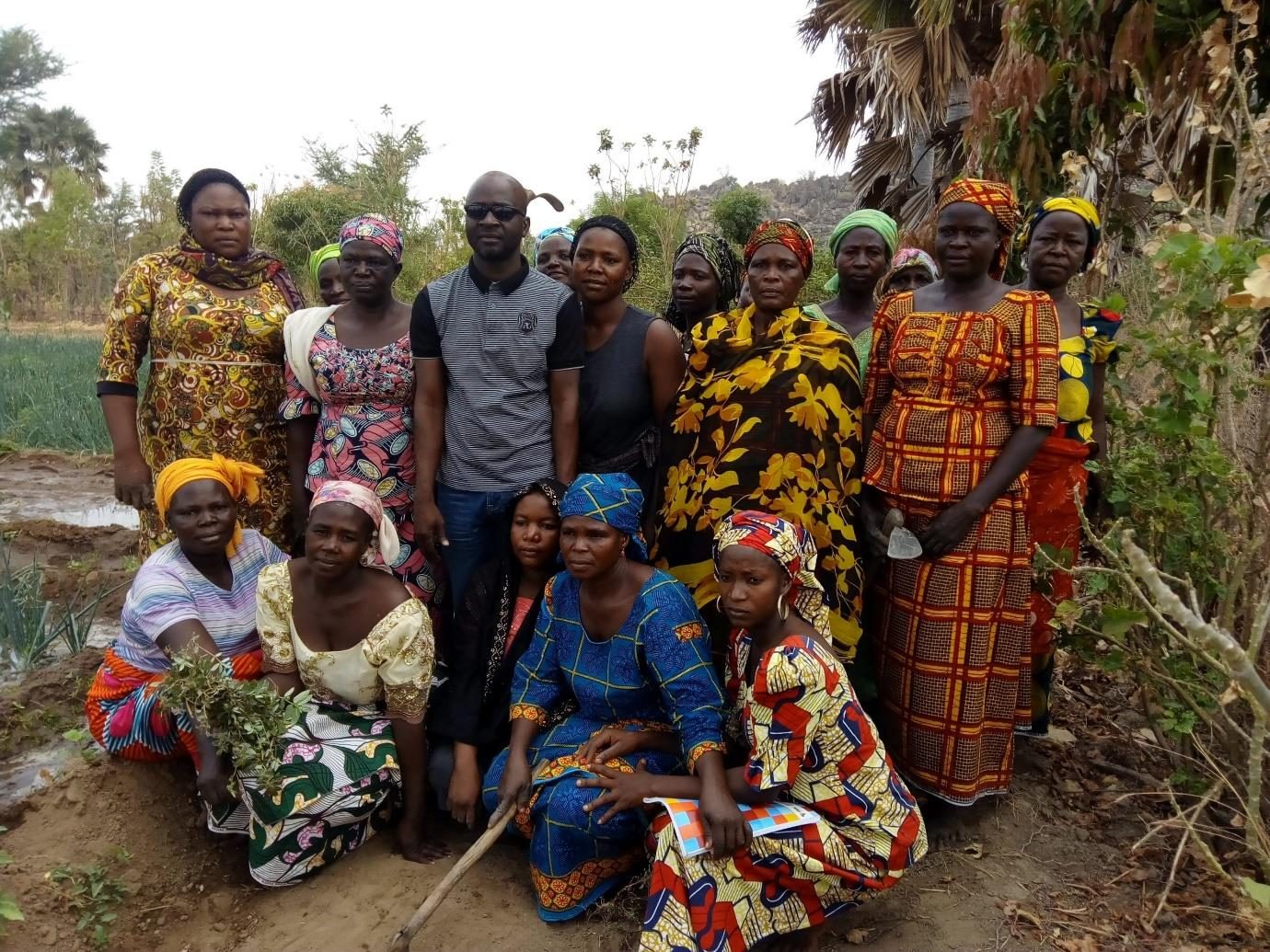 A community leader in Gombi LGA receives a power tiller, dry season farming support, 2018