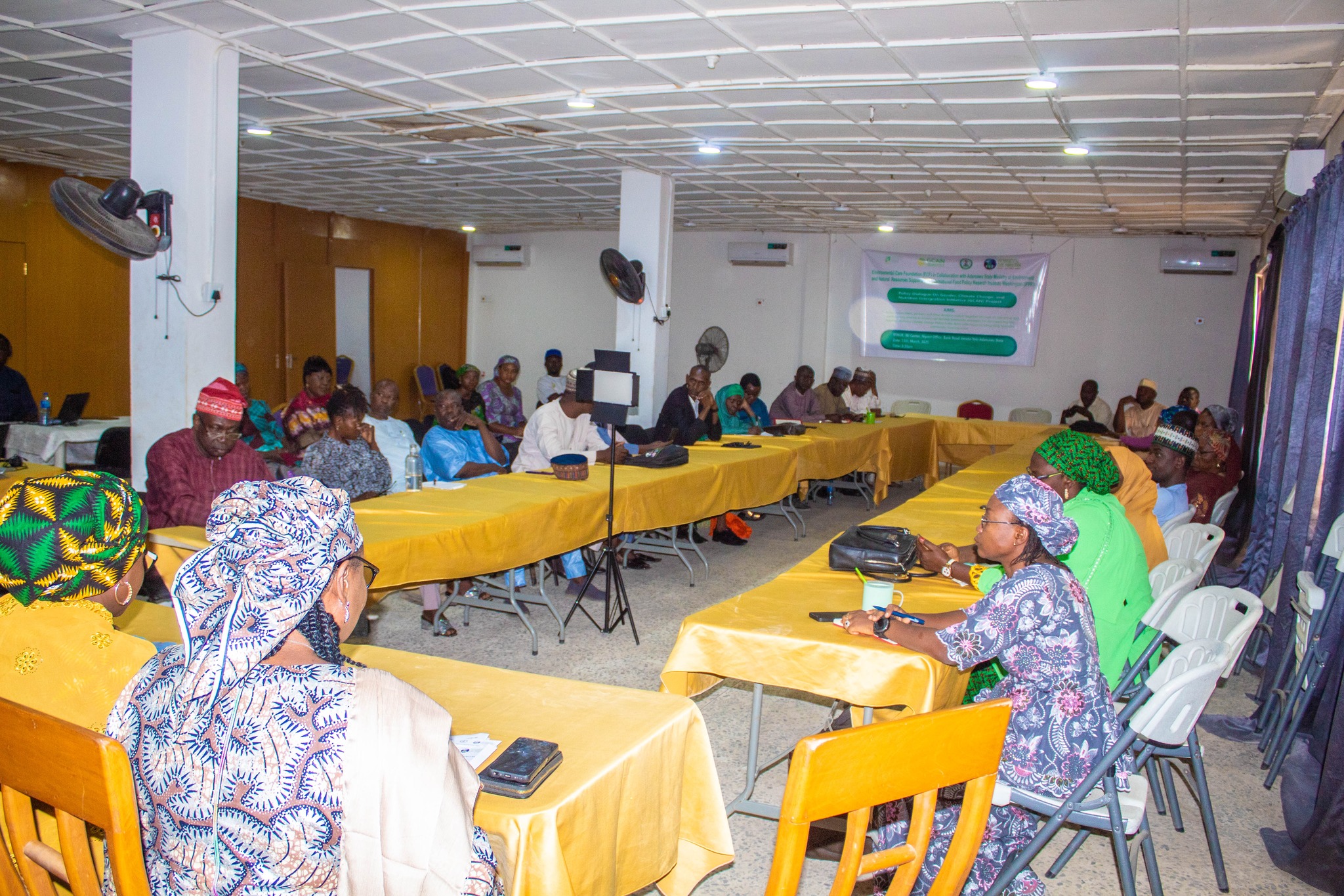 Community members at an Environmental Care Foundation climate workshop